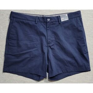 NWT Express Men Navy Blue Hyper Stretch Temp Control 6 Inseam MidThigh Shorts 38